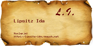 Lipsitz Ida névjegykártya