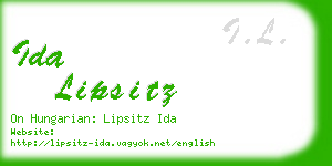 ida lipsitz business card